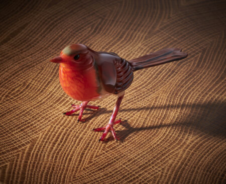 glass-robin-on-wood